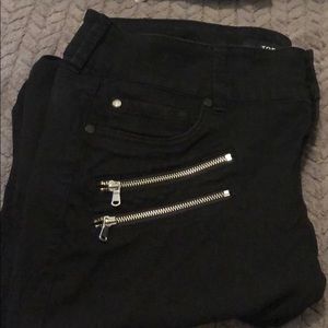 Torrid denim black zipper jeans